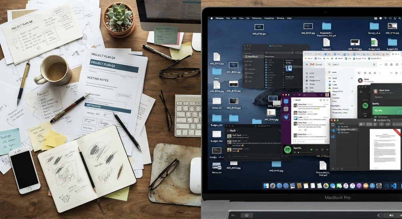 Digital Clutter vs. Physical Clutter: Two Kinds of Disorder, One Shared Cause
