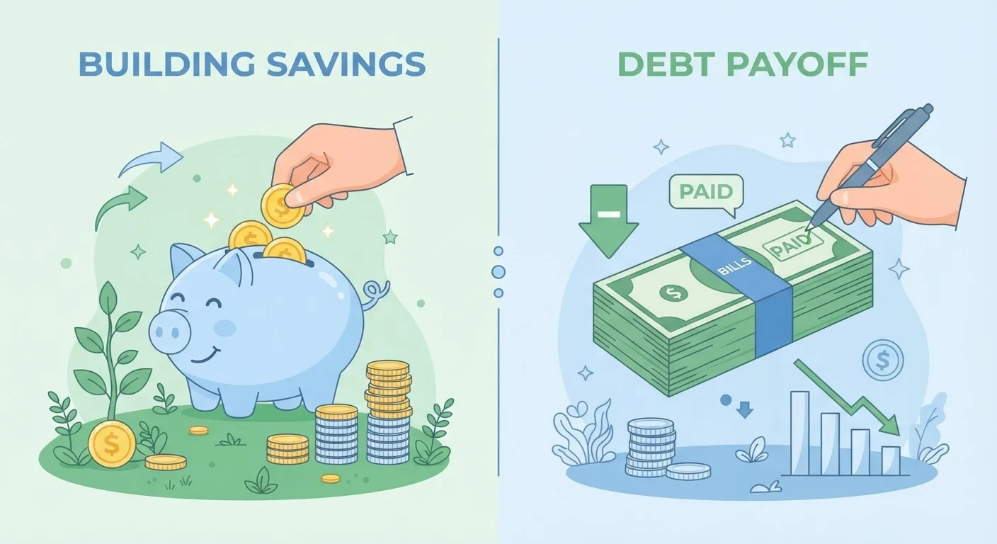 Should You Pay Off Debt or Build Savings First?