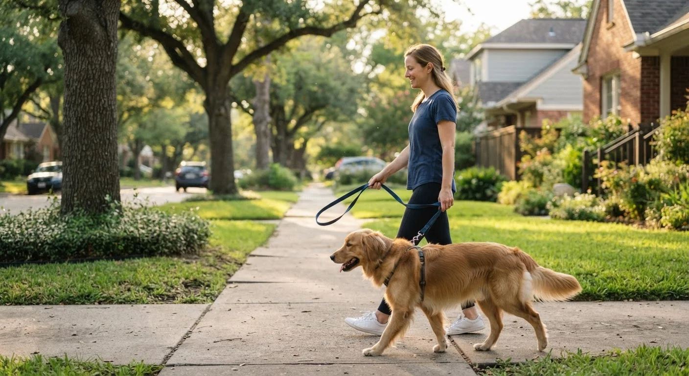 Teaching a Dog to Walk Calmly on a Leash